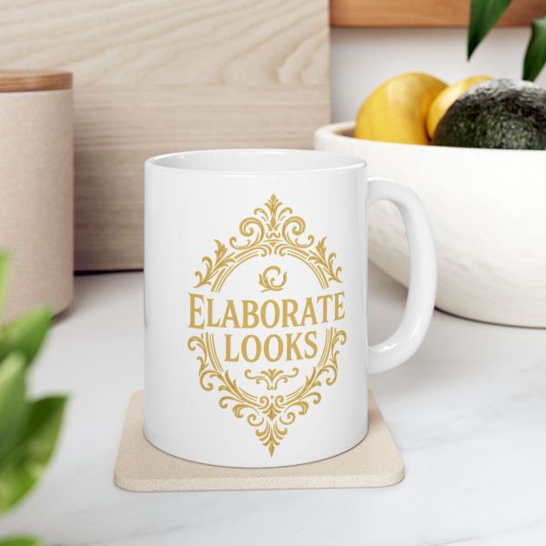 Elaborate Looks Gold Ceramic Mug — Sip In Style